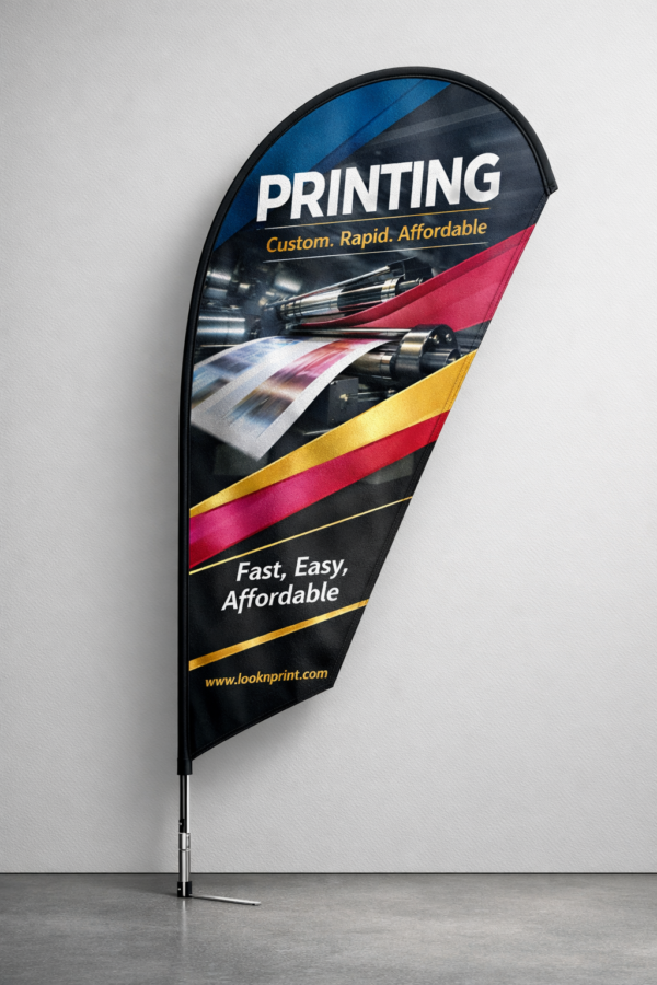 Wind Flag Sign Wind Flag Small with Ground Spike Singapore - LooknPrint